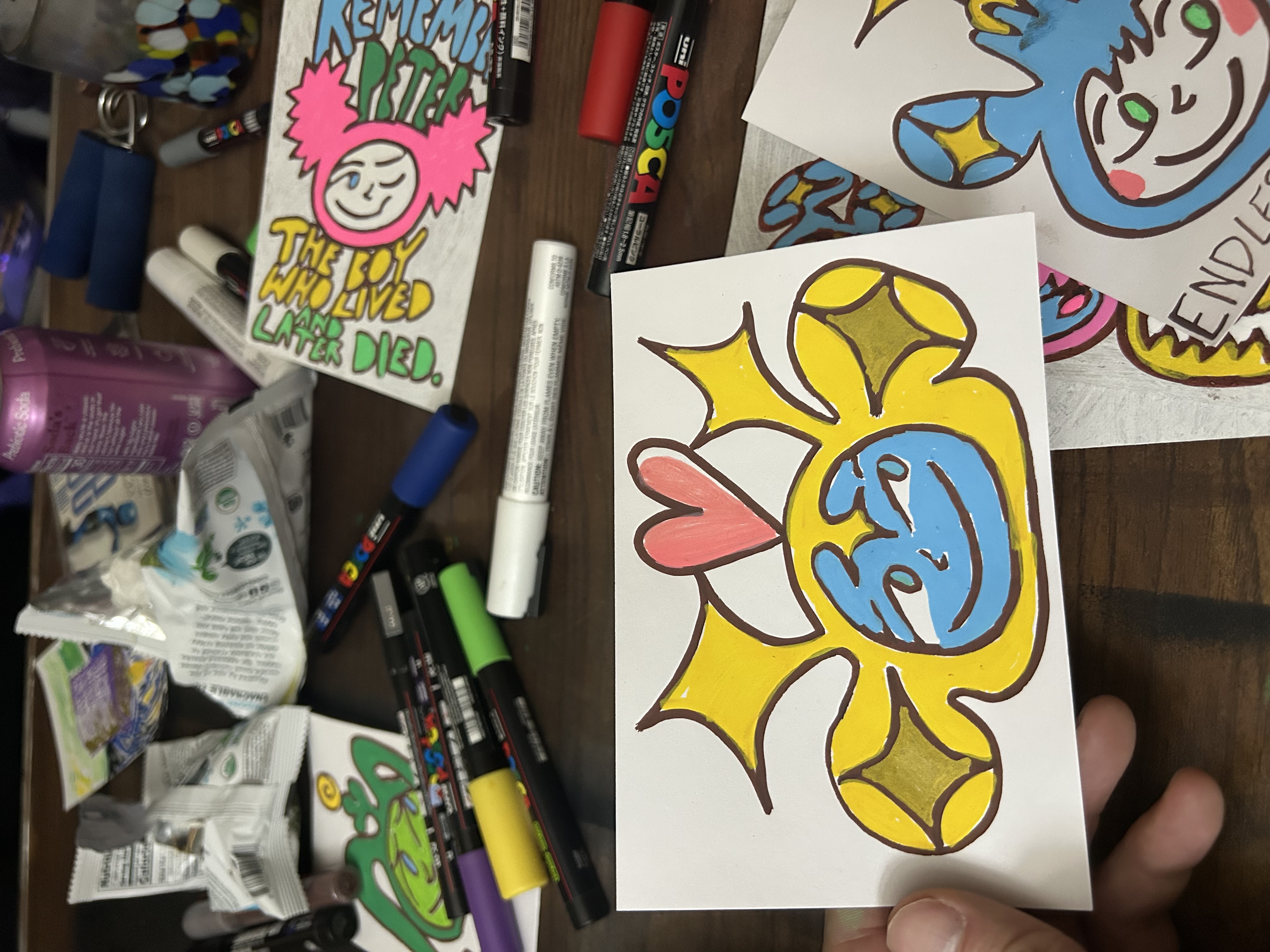 Beanbeam with sparkles and heart